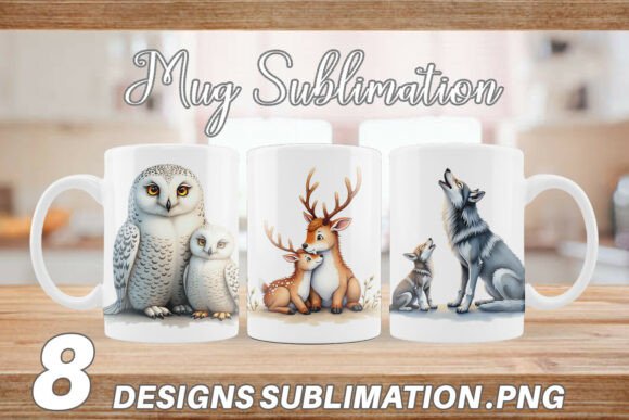 Download Arctic Animal Watercolor Mug Wrap PNG - Premium Resources