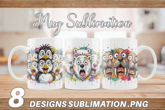 Download Summer Arctic Animal Watercolor Mug Wrap - Premium Resources