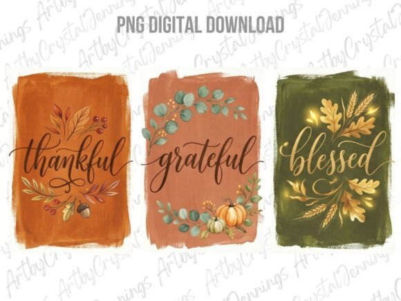 Download Fall Watercolor Thankful Brushstroke PNG - Premium Resources