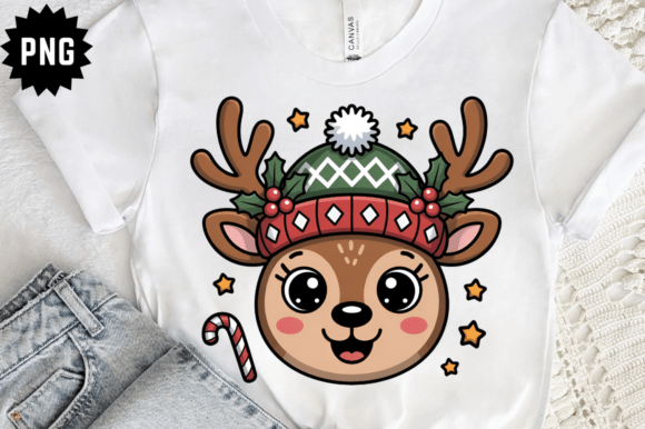 Download Cute Reindeer Christmas PNG Design - Reindeer Collection